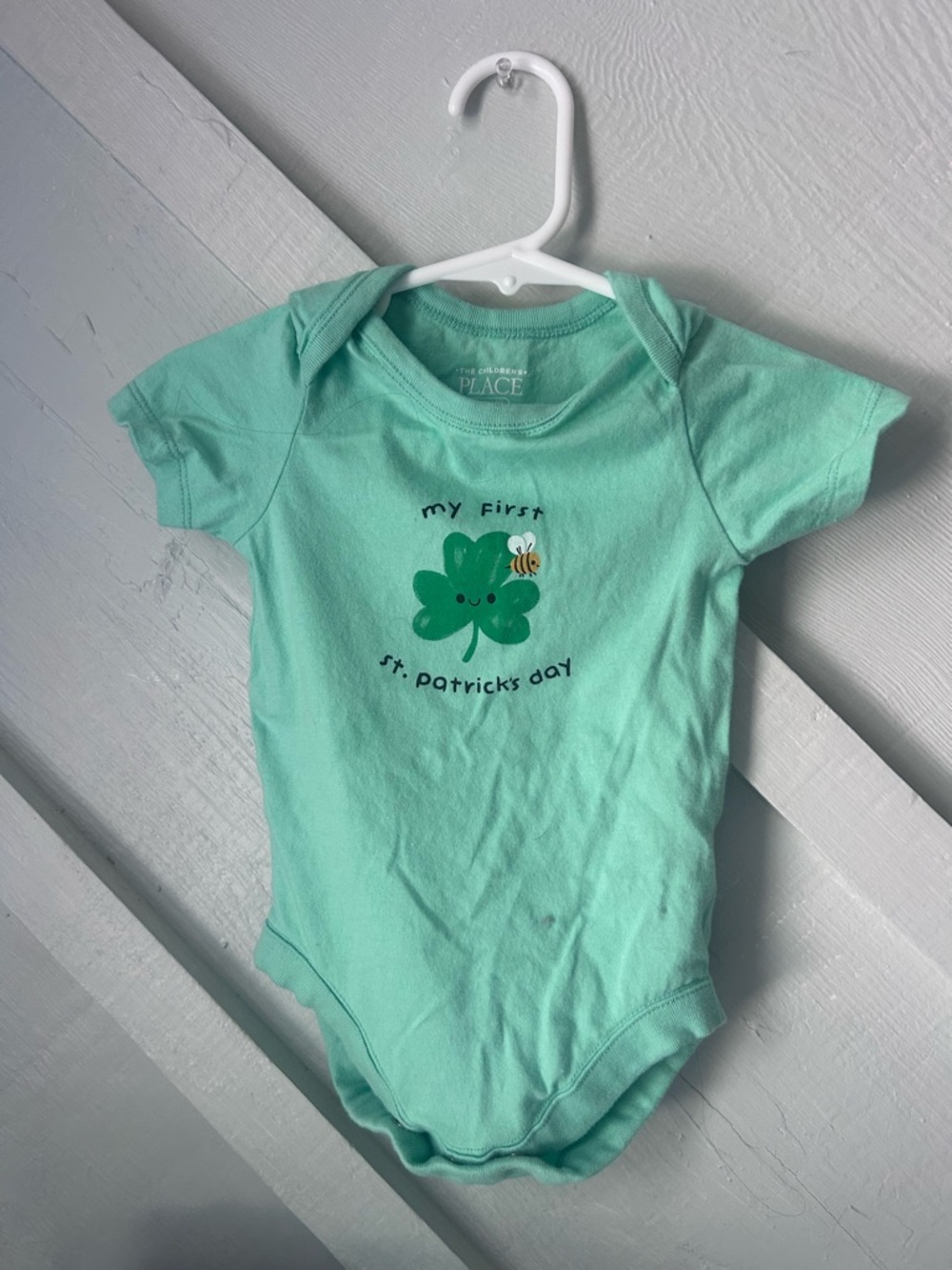 The Children's Place Mint Green 'My First St. Patrick's Day' One-Piece
